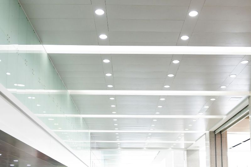 modern ceiling in an office center